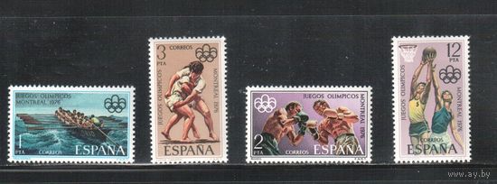 Испания-1976,(Мих.2233-2236) , ** , Спорт, ОИ-1976 ,(полная серия)