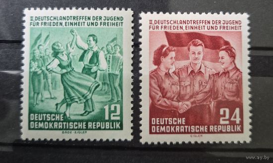 Германия, ГДР 1954 г. Mi.428-429 MNH** полная серия