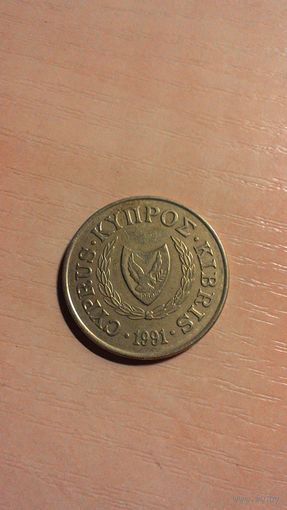 Кипр, 20 центов 1991.