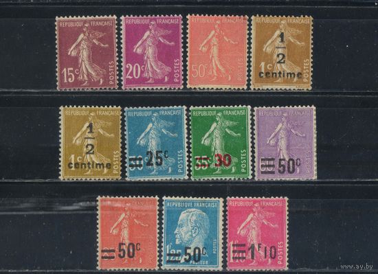 Франция 1924-40 Вып Сеятельница Пастер Надп Стандарт #183,190,199,217,221-3,228,279А,В,476*