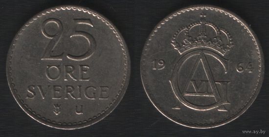 Швеция km836 25 эре 1964 год (_9 ТОРГ