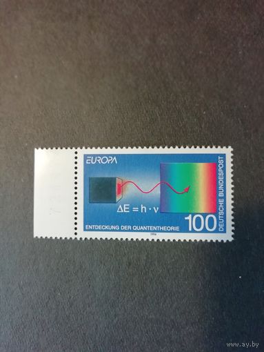 Германия. 1994 Марка из серии "ЕВРОПА СЕПТ (EUROPA CEPT). Великие открытия в физике. Открытие квантовой теории (теория Макса Планка)" (чистая**) Mi.1733 каталог 1.30 евро