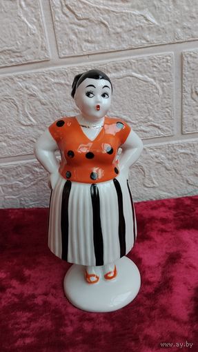 КОЛЛЕКЦИОННАЯ ФАРФОРОВАЯ СТАТУЭТКА СПЛЕТНИЦА СКЛОЧНИЦА ИЗ СЕРИИ РАЗГОВОР ЛФЗИ СССР РАННЯЯ ОРИГИНАЛ РАСКРАС 2 Распродажа Коллекции ! Экспресс  Аукцион с рубля без МПЦ и прочего .Много лотов в продаже .