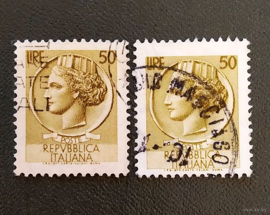 Марки Италия 1955 год Стандартный выпуск