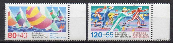 Спорт ФРГ 1987 год чистая серия из 2-х марок (М)