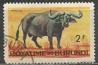 Бурунди. Животный мир страны. Буйвол. 1964г. Mi#90