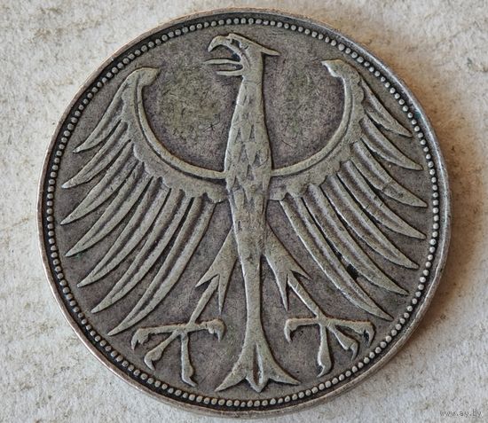Серебро 1951 год Германия 5 марок