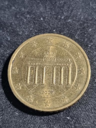 Германия 50 евроцентов 2002 G