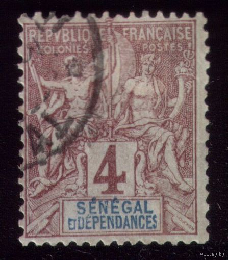 1 марка 1892 год Сенегал 10 2