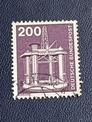Германия 1975г. Техника и промышленность. Нефтяная вышка.