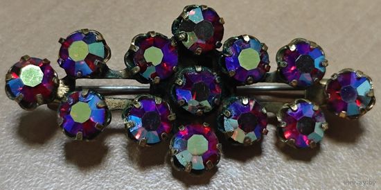 Брошь. Aurora Borealis Аврора Бореалис Яблонекс Чехословакия