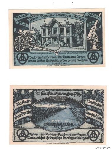 Германия нотгельды 25 пфеннигов 1921 года 2 шт. Состояние UNC!