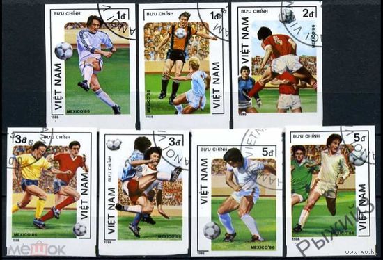 Вьетнам 1986. Футбол. FIFA. ЧМ Мексика. Mi.1664/70 Без зубцов. СТО