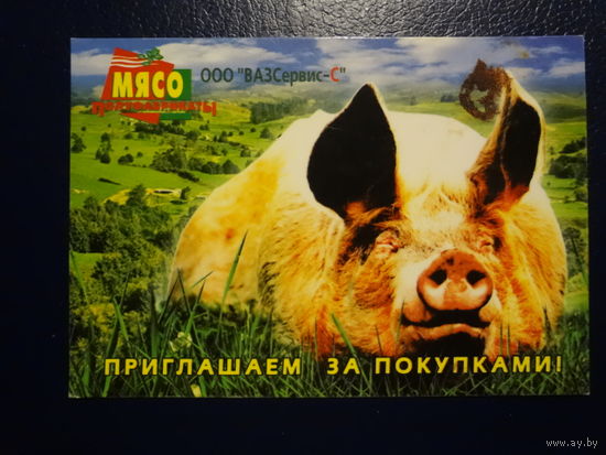 Календарик 2007 г.  Мясополуфабрикаты. Приглашаем за покупками!