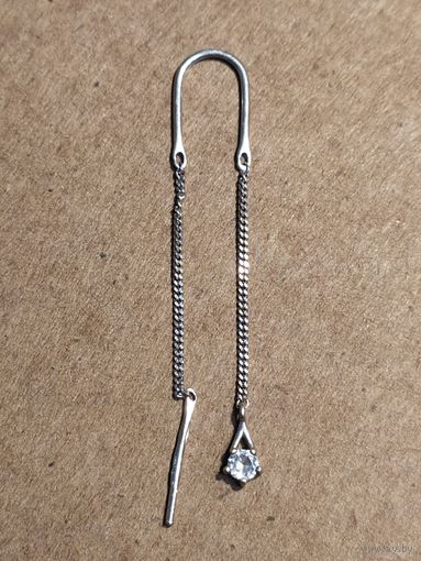 Серьга серебро 925