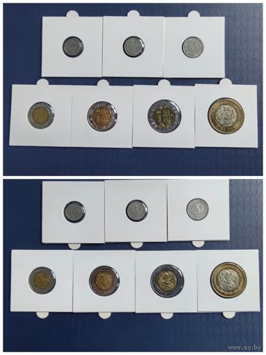 Распродажа !!! Мексика 7 монет (10, 20, 50 сентаво, 1, 2, 5, 10 песо) 2010-2013 гг. UNC