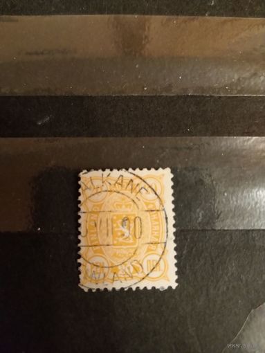 1889 Россия Великое княжество Финляндское мих 30А зуб 12 1/2 герб (3-5)