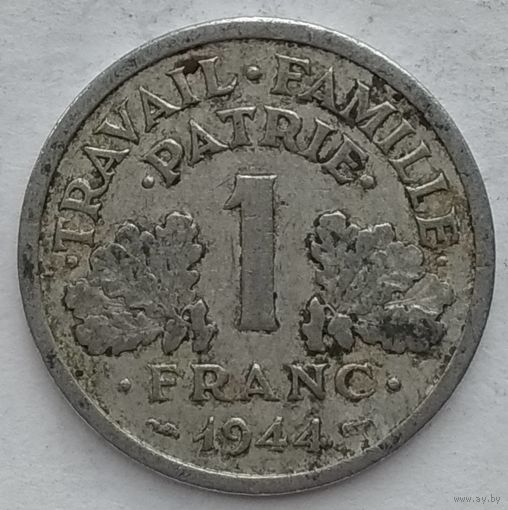 Франция 1 франк 1944 г.