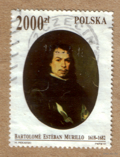 Марка Польши 1991 Мурильо