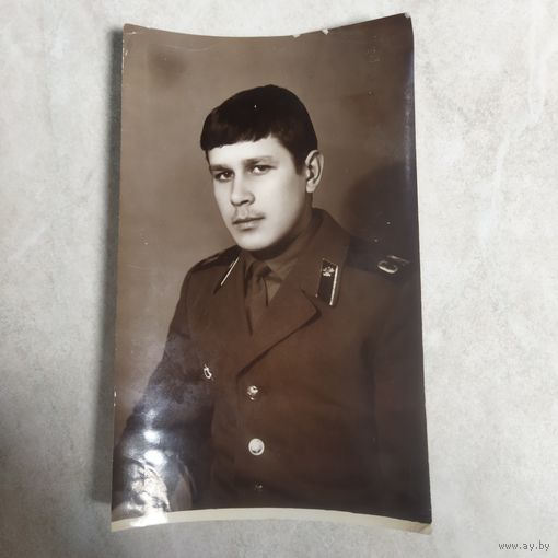 Фотография. История СССР в лицах. Рядовой железнодорожных войск. 1972 год.