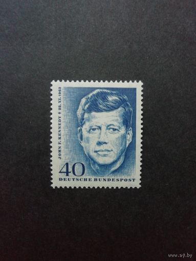 ФРГ 1964 Марка "Годовщина со дня гибели Президента США Джона Фицджералда Кеннеди" (чистая**) Мi.453 каталог 0.40 евро