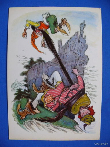 Иллюстрация к английской сказке "Джек - истребитель людоедов", 1963, чистая.