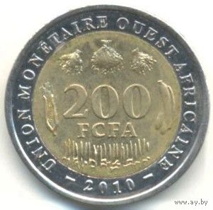 Западная Африка (BCEAO). 200 франков 2010 г.
