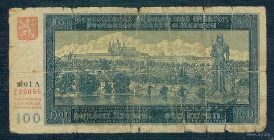 100 крон 1940 год. - Протекторат Чехия и Моравия -