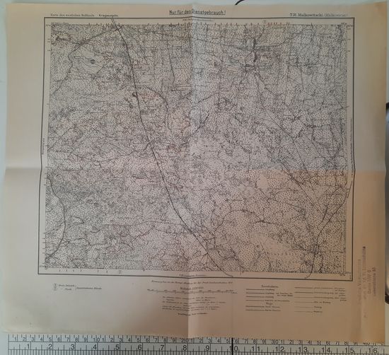 Малковичи (Брестская область).Malkowitschi. Немецкая военная карта. 1917 г.