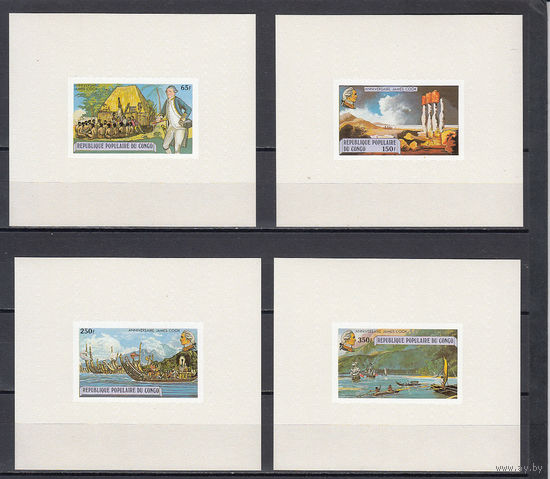 Корабли. Исследования. Кук. Конго. 1979. 4 блока. Michel N 670-673 (- е)