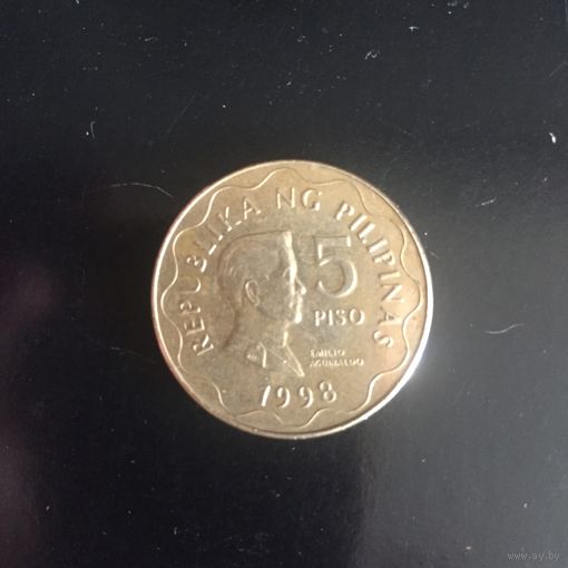 Филиппины 5 песо 1998 года.