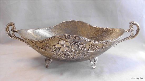 Конфетница Фруктовница Ладья Серебрение 04