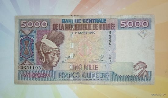 Гвинея 5000 франков 1998г