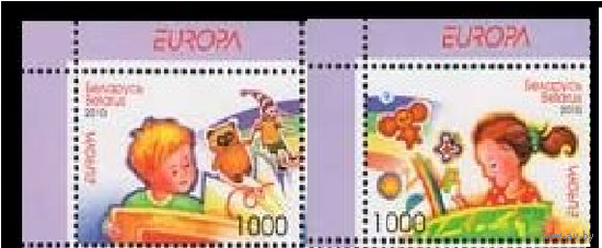 (Беларусь) 2010 год. Европа. Детские книги (сказки) 2 марки ** Mnh