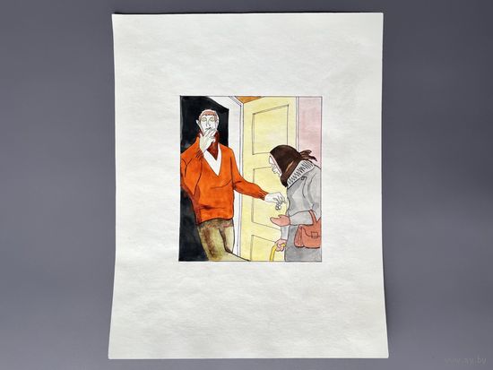 Картина графика 1960е Егор Глебович Горохов