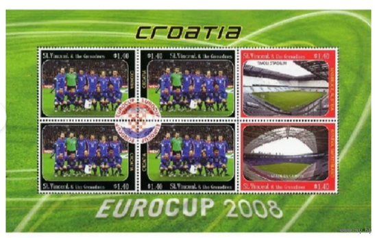 СЕНТ-ВИНСЕНТ 2008 ФУТБОЛ - ХОРВАТИЯ  MNH