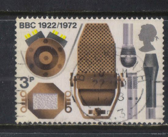 Великобритания 1972 ЕII Развитие британского радиовещания Микрофоны #602