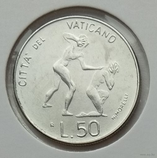 Ватикан 50 лир 1983 г. В холдере