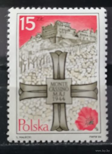Польша 1984-40 годовщина битвы при Монте-Кассино