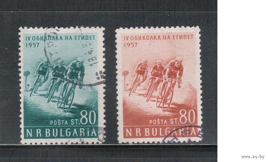 Болгария-1957, (Мих.1019-1020) , гаш.  ,  Спорт, Велогонка ,(полная серия)
