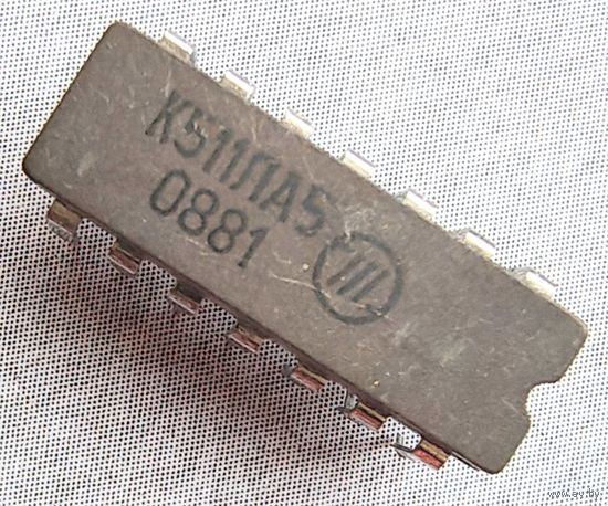 К511ЛА5. логическая микросхема. 4 логических элемента "2И-НЕ" с пассивным выходом