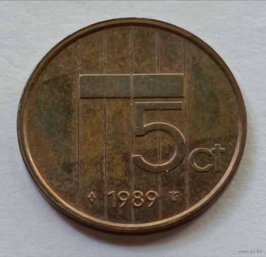 Нидерланды. 5 центов 1989 года.