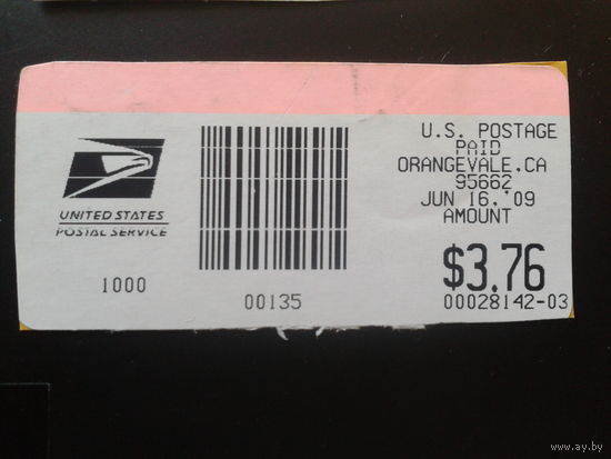 США 2009 автоматная марка
