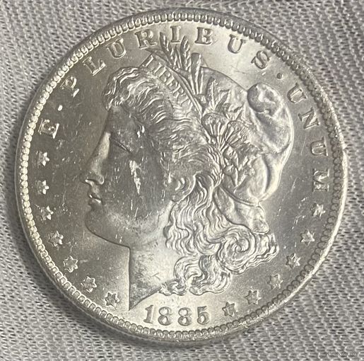 Монета США 1 доллар 1885 год. Доллар Моргана. Монетный двор O Новый Орлеан.