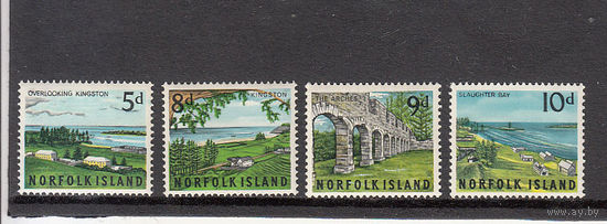 Виды острова. Норфолк. 1964. 4 марки. Michel N 53-56 (7.0 е)
