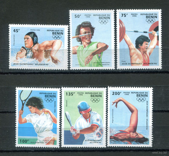 Бенин - 1995г. - Летние Олимпийские игры - 6 марок - полная серия, MNH [Mi 624-629]. #O-Se-Z-1-13