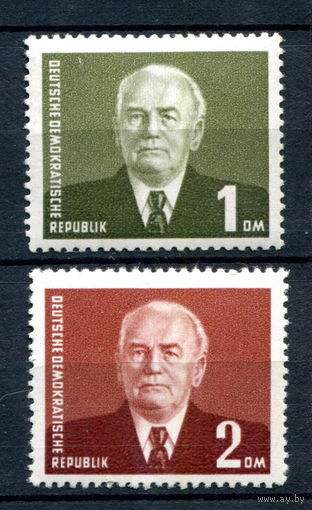 ГДР - 1953г. - Президент Вильгельм Пик - 2 марки - полная серия, MNH [Mi 342-343]. #1-GG-12-A-1