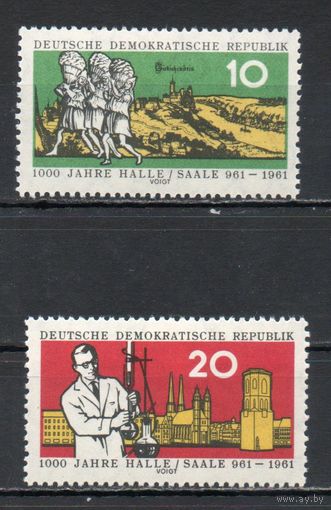 1000 лет г. Галле ГДР 1961 год серия из 2-х марок