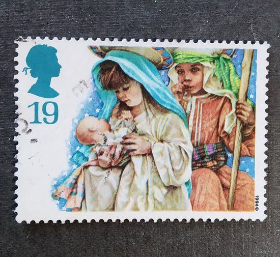 Марка Великобритания 1984 год Рождество