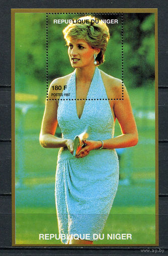 Нигер - 1998 - Принцесса Диана - [Mi. 1424ms] - 1 блок. MNH.  (Лот 81HQ)-TG3P3